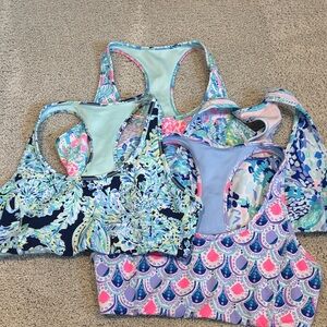 Lilly Pulitzer Set of 4 Sz L Sports Bras